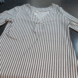 White and black blouse